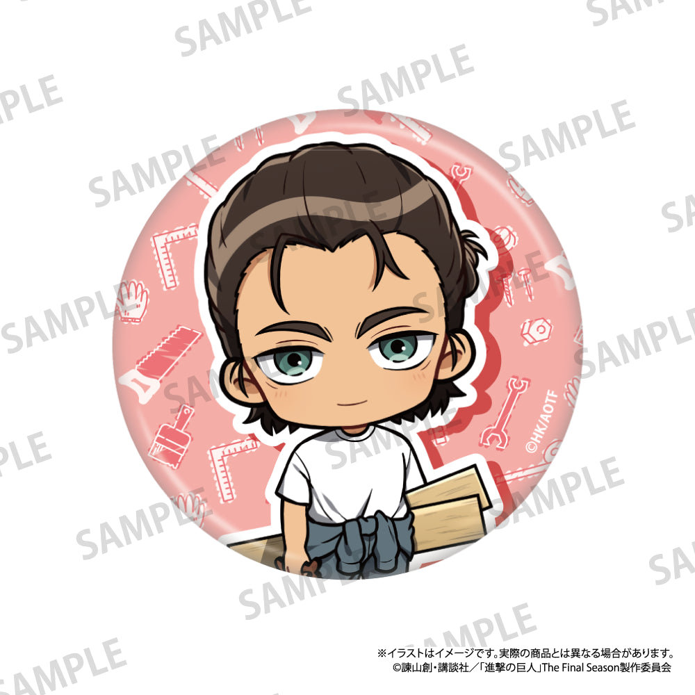 丸型缶バッジ エレン・イェーガー(ミニキャラ)(DIY)｜進撃の巨人｜進撃