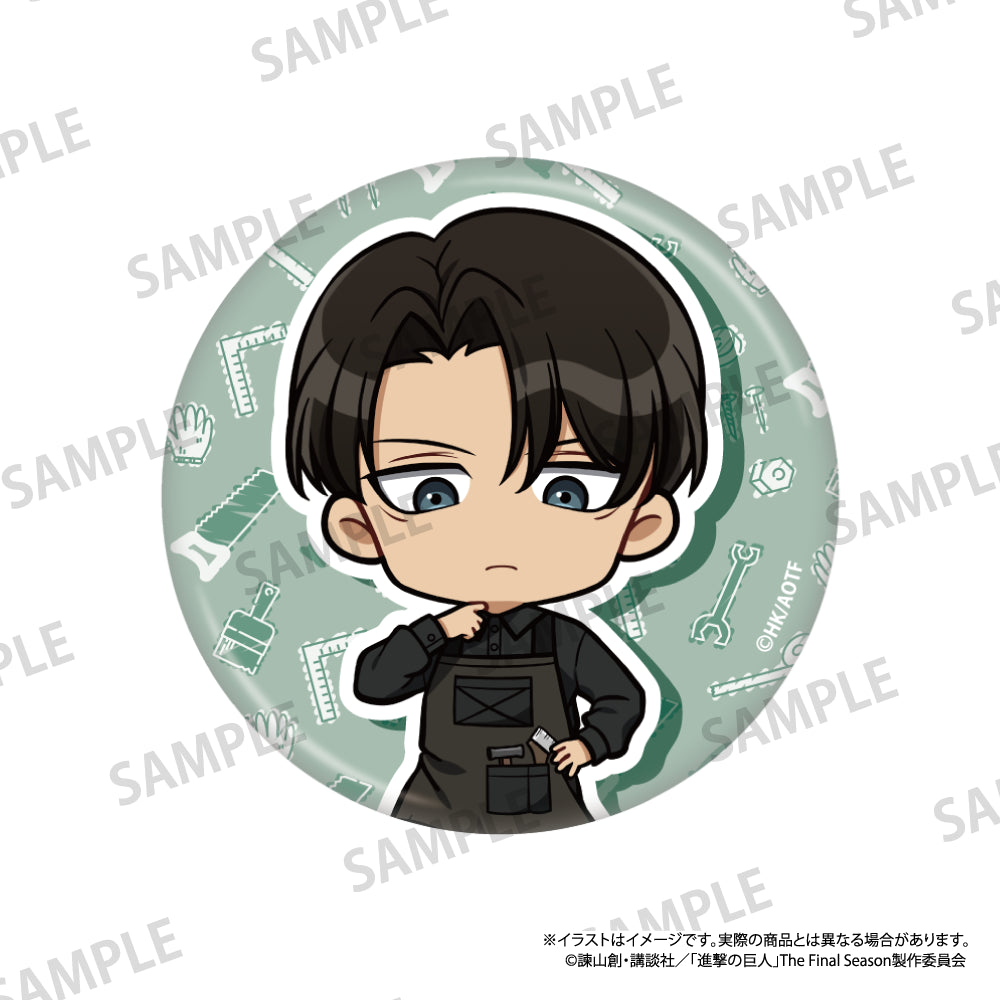 丸型缶バッジ リヴァイ・アッカーマン(ミニキャラ)(DIY)｜進撃の巨人