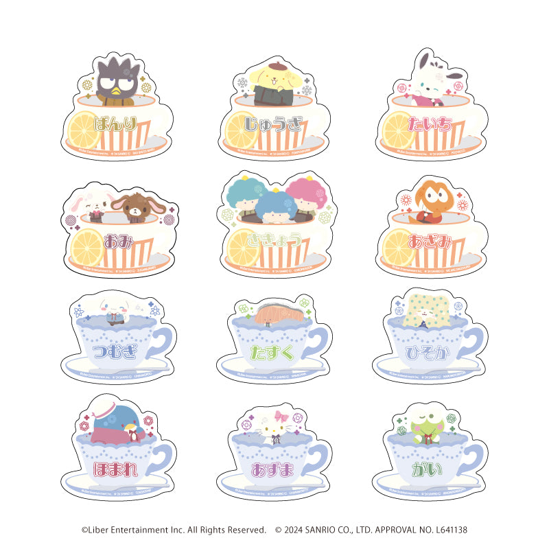 おなまえプレートバッジ06/A＆W コンプリートBOX(全12種セット)(ミニキャライラスト)｜A3!×Sanrio characters