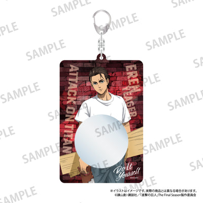 缶バッジケースキーホルダー エレン・イェーガー（DIY）｜進撃の巨人