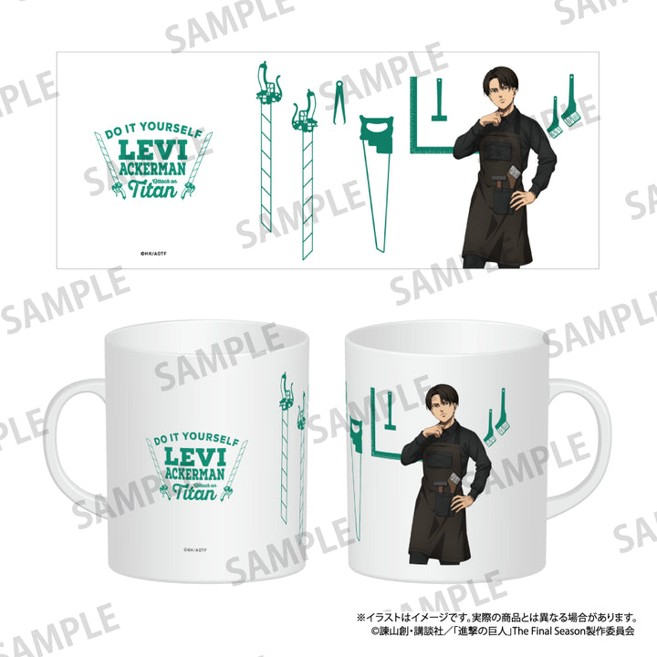 【未使用品】進撃の巨人 リヴァイ メモリアルプレート マグカップ 未使用品】進撃の巨人 リヴァイ メモリアルプレート マグカップ 未使用