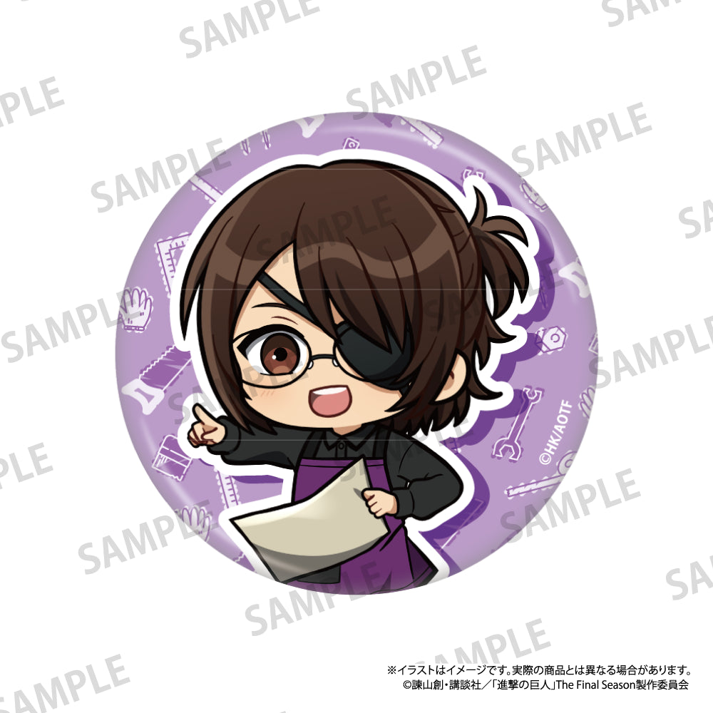 丸型缶バッジ ハンジ・ゾエ(ミニキャラ)(DIY)｜進撃の巨人