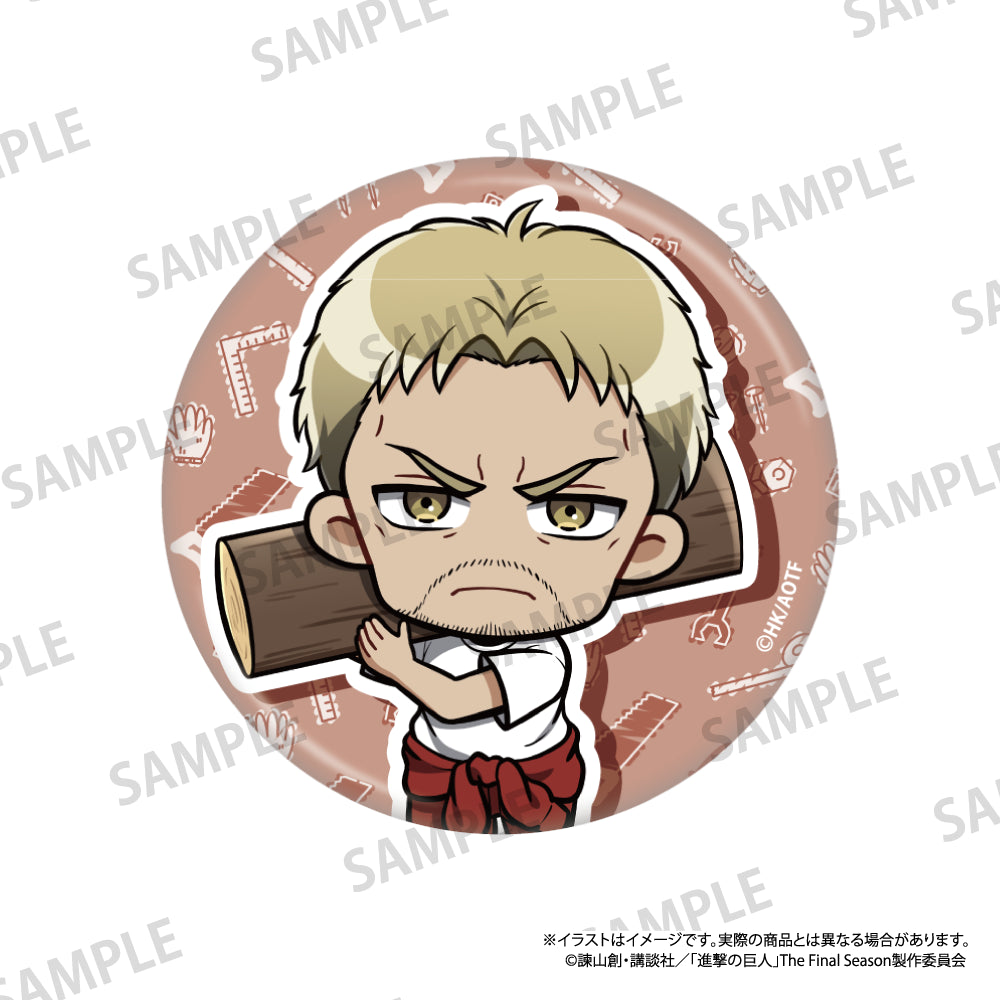 丸型缶バッジ ライナー・ブラウン(ミニキャラ)(DIY)｜進撃の巨人