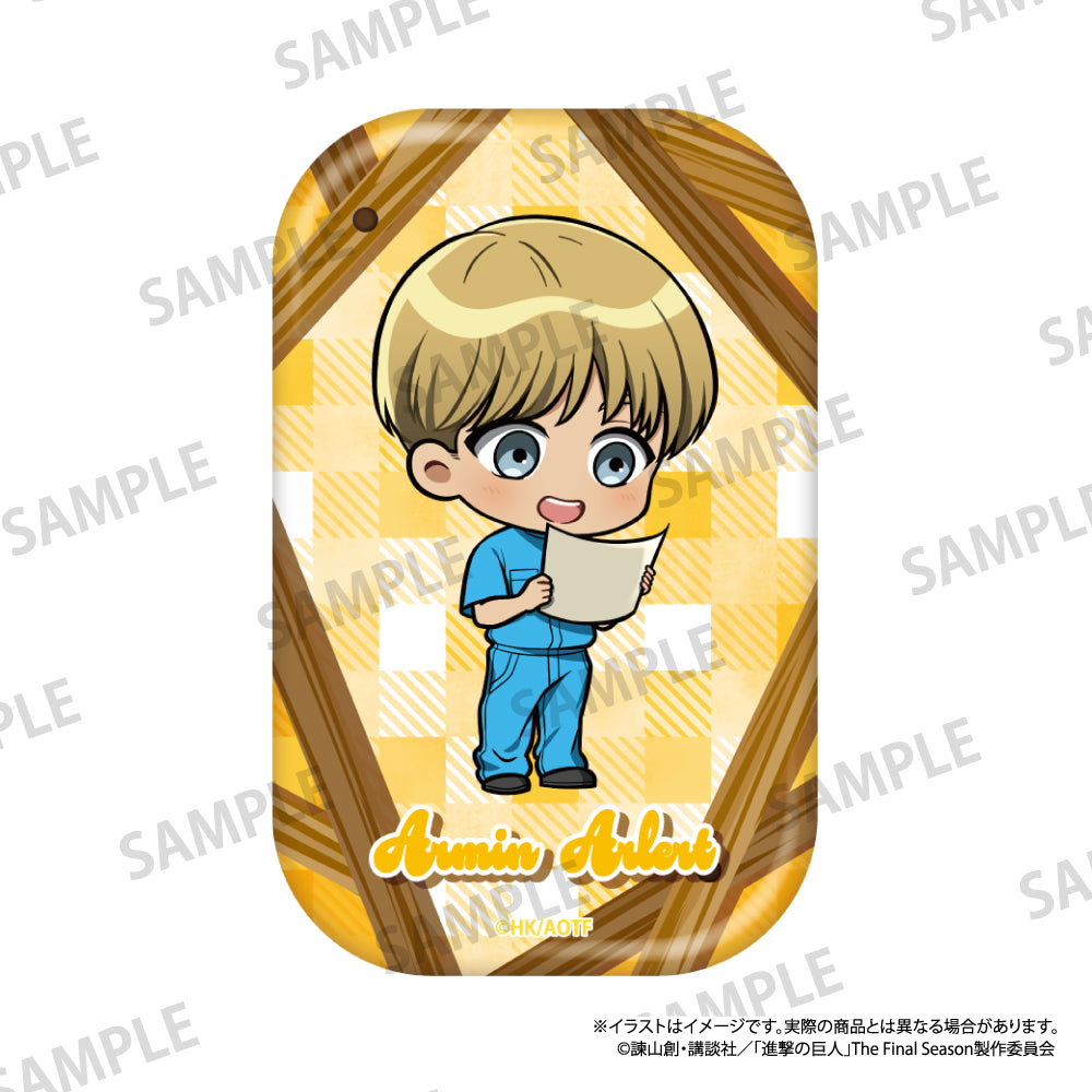 長方形型缶バッジ アルミン・アルレルト(ミニキャラ)(DIY)｜進撃の巨人