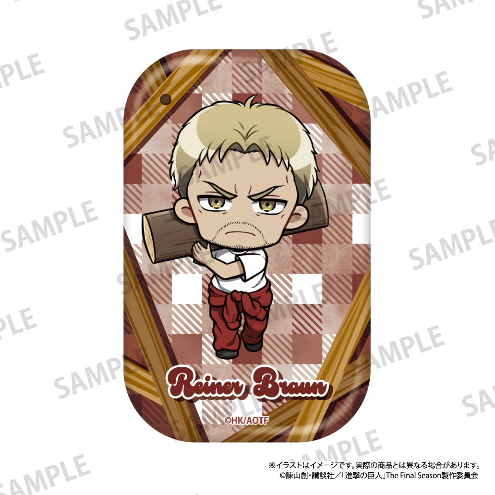 長方形型缶バッジ ライナー・ブラウン(ミニキャラ)(DIY)｜進撃の巨人
